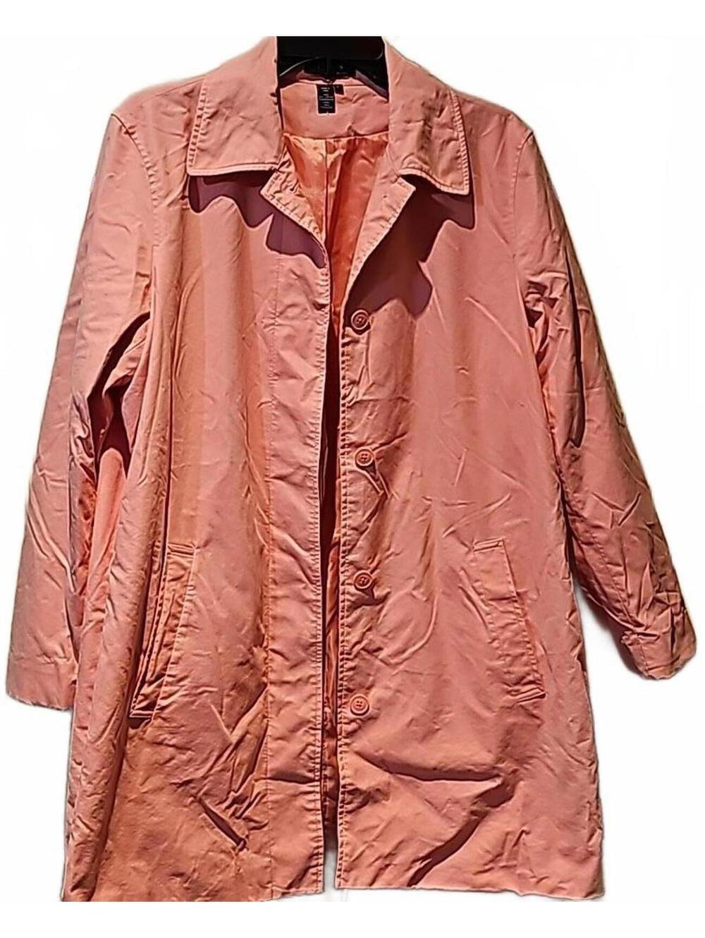 Chaps Barbie pink trench coat.  Size L